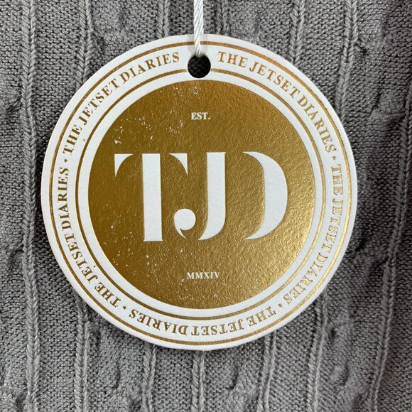 TJD Jetset Diaries Reina Cable Knit Cardigan Sweater Duster Plus Size Grey NWT - Picture 9 of 14